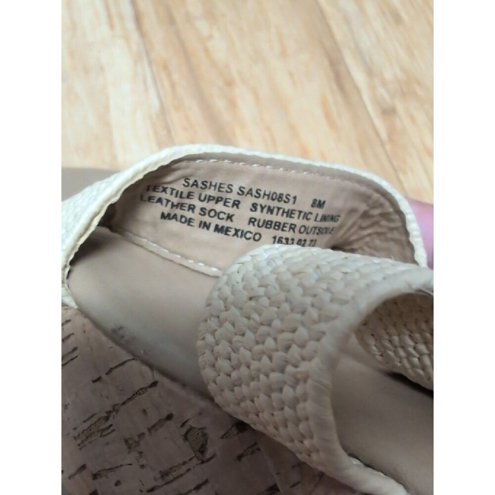 Steve Madden Sashes Raffia Natural Beige Cork Platform Sandals Size 8M NIB - Picture 5 of 5